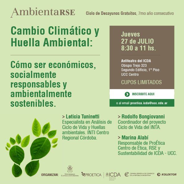 ProEticaCba's tweet photo. Sumate al próximo AmbientaRSE!!! incripciones en: https://t.co/ICr8iCiJrA. https://t.co/AiCyUDiHkK