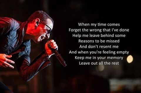paigeit_R's tweet photo. I'm strong on the surface, not all the way through; I've never been perfect, but neither have you ❤️ #RIPChesterBennington https://t.co/sGSXoUP3JD