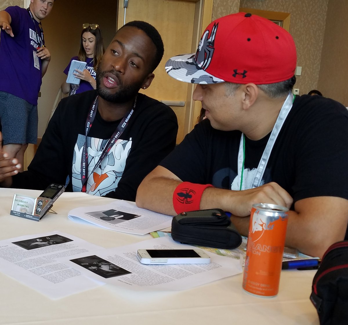kidfreeweekend's tweet photo. Splack explains to Mark from @MattyPradioShow how he became an Influencer #sdcc2017 #sdcc #splack https://t.co/CVsyX7NAxJ