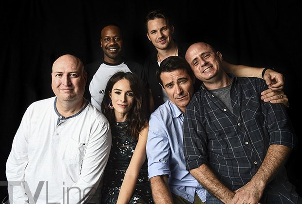 TVLine's tweet photo. Still celebrating @NBCTimeless' Season 2 revival with the cast + EPs at @TVLine's #SDCC suite! 🙌🏻 https://t.co/lOmxg4xxQR #Timeless https://t.co/Y923nfewkb