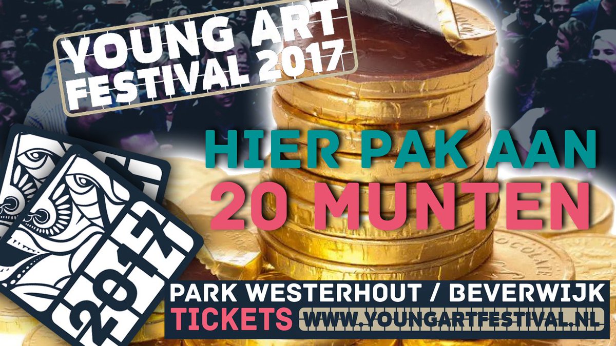 VOORVERKOOP SLUIT OVER EEN UURTJE! #YAF17 youngartfestival.nl/tickets/ Daarna de deurprijzen ook online...