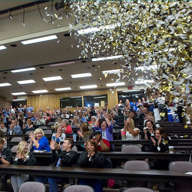 VUMChealth's tweet photo. Celebrating w/ confetti &amp; smiles: VUMC earns prestigious Magnet designation for excellent nursing care. #VUMCrocks https://t.co/4kyhmOkHPG https://t.co/kzBKfuyn5T