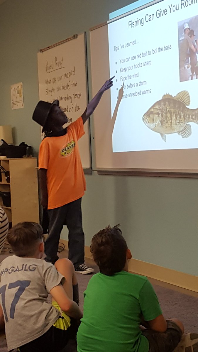 dromerocampbell's tweet photo. Scholars Unlimited words of wisdom, 2nd gr, when fishing you have to wait &amp; you can enjoy the time waiting! @ScholarsUnltd @DPSNewsNow https://t.co/ROZOoymJzN