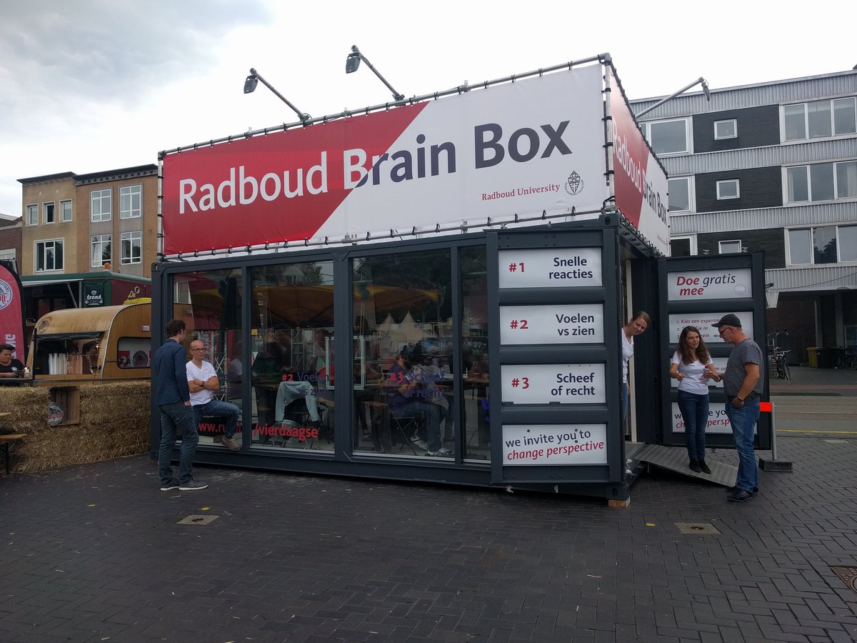 Sensorimotorlab (@sensorimotorlab) on Twitter photo Our Radboud BrainBox was a tremendous success: 588 participants in one week! With special thanks to Luc. @St_DE4DAAGSE <a href="/Radboud_Uni/">Radboud University</a> Our Radboud BrainBox was a tremendous success: 588 participants in one week! With special thanks to Luc. @St_DE4DAAGSE <a href="/Radboud_Uni/">Radboud University</a>