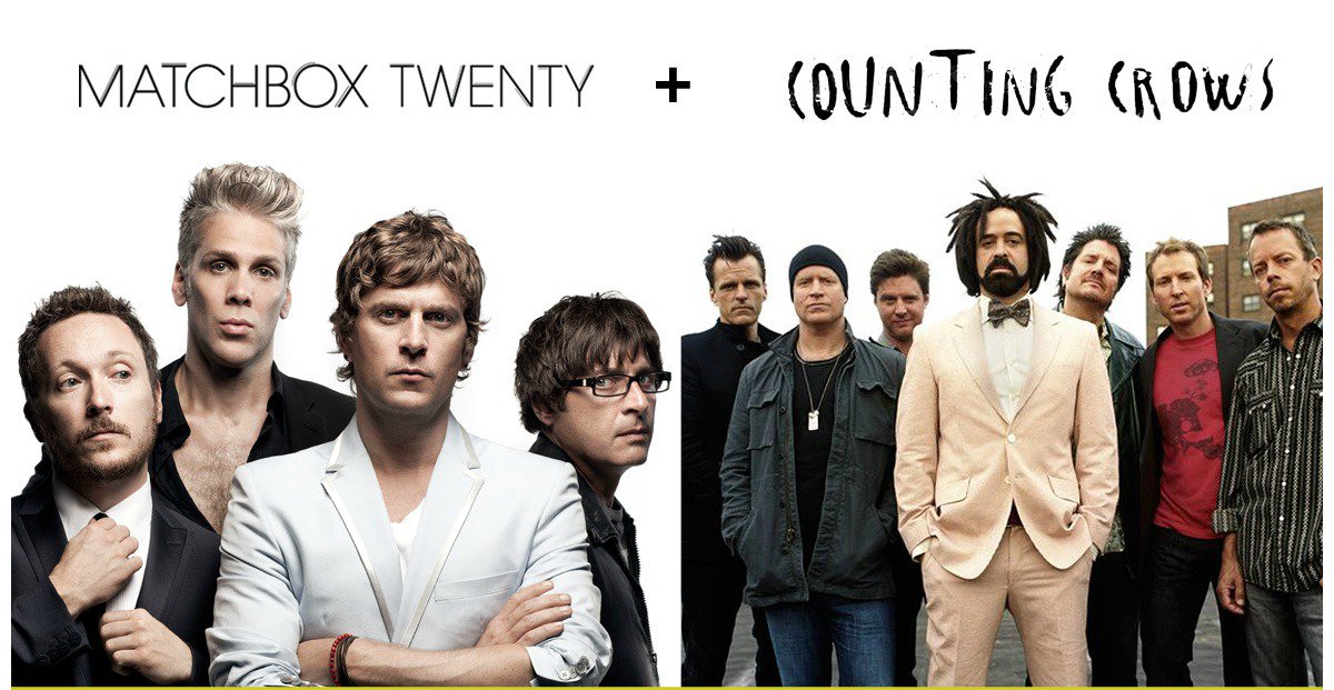 eddiestickets's tweet photo. @MatchboxTwenty &amp; @CountingCrows LIVE 7/21 @ShorelineAmp 7/28 @MattressFirmAmp 7/29 @MandalayBay 7/31 @theforum &amp; more! https://t.co/lHdPY7sdQF