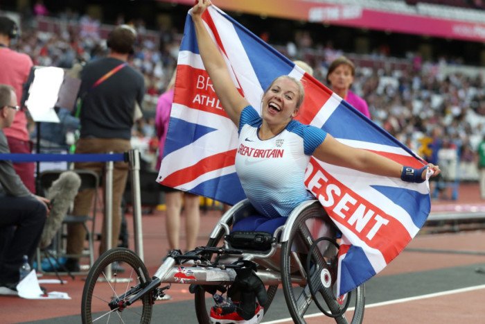 YPSport's tweet photo. Tearful Hannah #Cockroft enjoys THIRD golden moment at 2017 World Para Athletics Championships
https://t.co/TdvQRzToS7 https://t.co/qbBsAbWymj