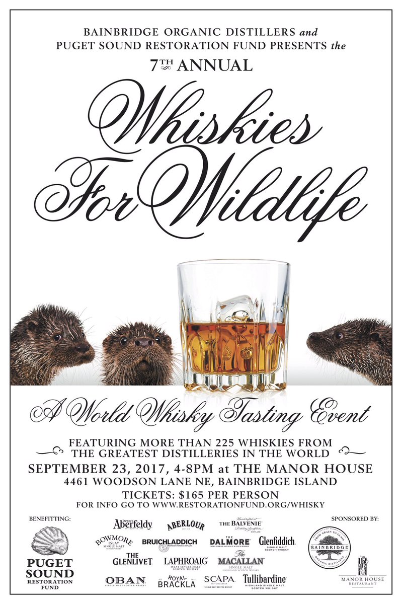 restorationfund's tweet photo. Get your ticket to the annual#whiskiesforwildlife to benefit #psrf before they sell out! https://t.co/ZYCNOlHYtZ