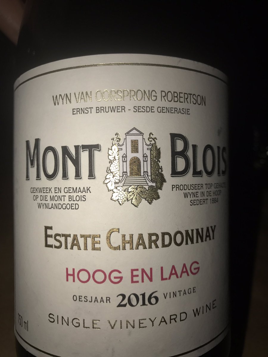 VindulgeSA's tweet photo. Exceptional chard  @MontBlois - can't wait to try the other labels.. congrats https://t.co/vjDGXitUX8