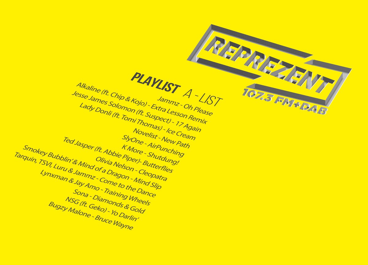 ReprezentRadio's tweet photo. ** PLAYLIST UPDATE **
#ReprezentPlaylist : A-LIST
📻
https://t.co/TAgSZVCdsP https://t.co/g74O4kV1JS