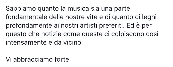 ID_Italia's tweet photo. Dopo la triste notizia della morte di Chester Bennington esprimiamo  il nostro cordoglio alla famiglia, alla band e a tutti i fan. https://t.co/WuprrVLrK0