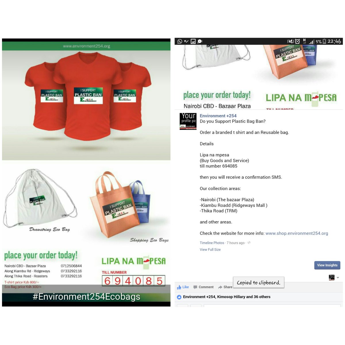AntonyNgureG's tweet photo. To order for a recyclable bag follow the steps below. Check out https://t.co/zDgMSzWJof  #Environment254Ecobags https://t.co/2suU4wVIz4
