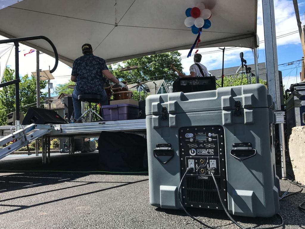 gridless's tweet photo. #COREfact 707: 7 kilowatt hours of power is enough to run a whole soundstage. Outdoor music events and #festivals just got greener. https://t.co/oReuCCzcTB