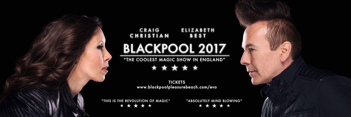 mezzocheryl's tweet photo. Brilliant show tonight by @craigmagicman & #ElizabethBest @Pleasure_Beach - wowed by their artistry. @creemusic and loved it :-) GO GO GO https://t.co/5En7lGcRne
