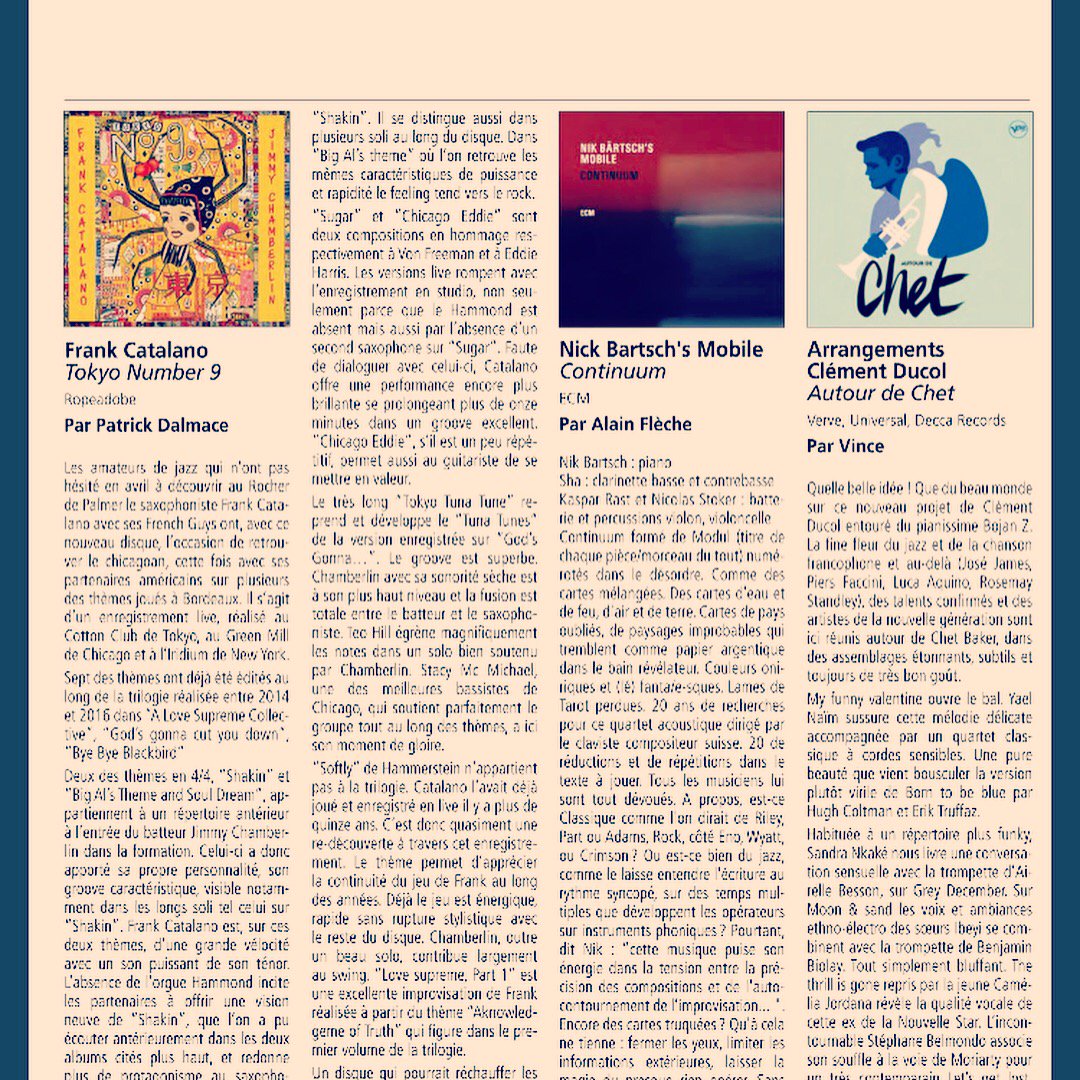 CatalanoMusic's tweet photo. Great cover features for me and #SnarkyPuppy from @RocherdePalmer + Album review 4 me + @jccomplex @ropeadope in this months @actionjazz https://t.co/E93fneDgIX