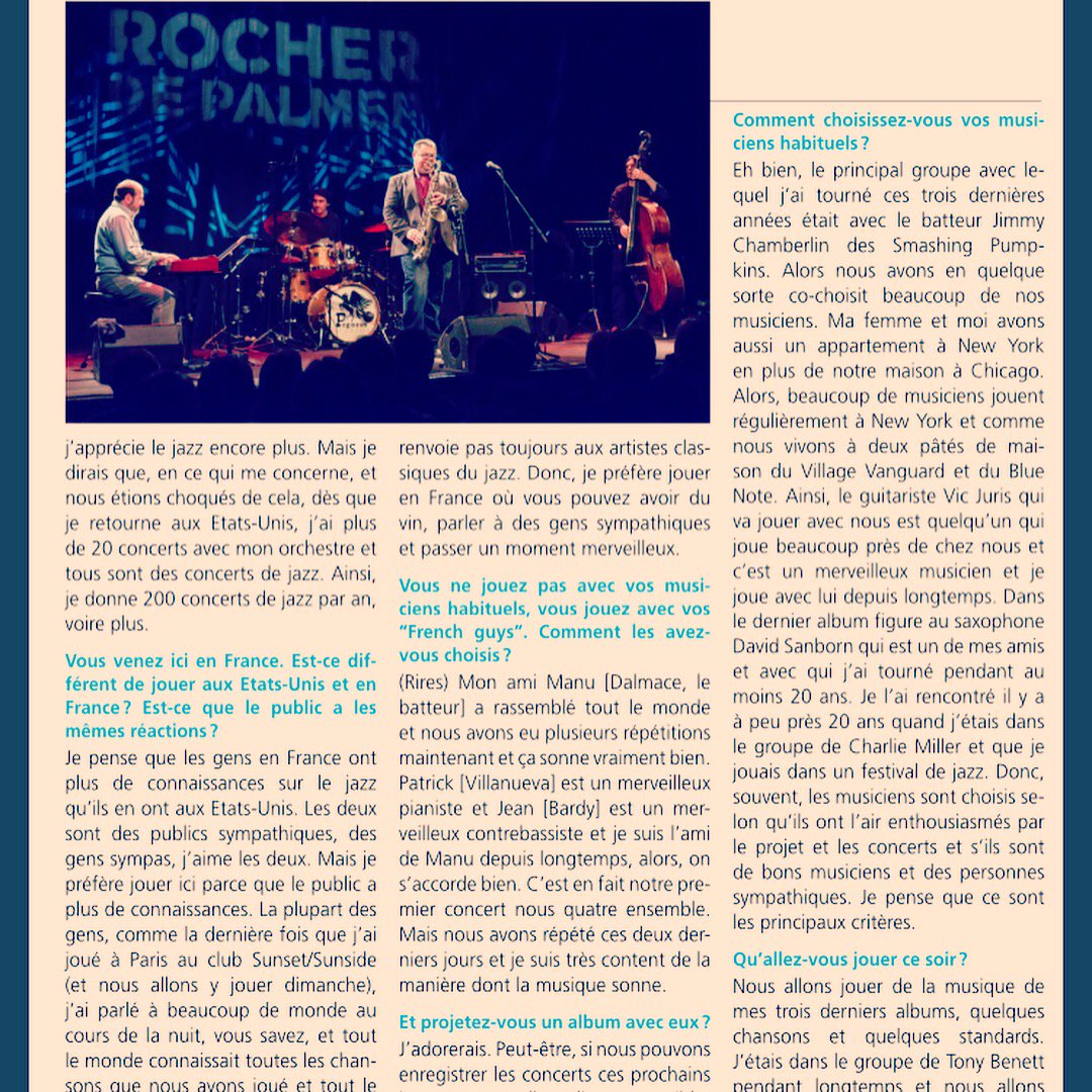 CatalanoMusic's tweet photo. Great cover features for me and #SnarkyPuppy from @RocherdePalmer + Album review 4 me + @jccomplex @ropeadope in this months @actionjazz https://t.co/E93fneDgIX