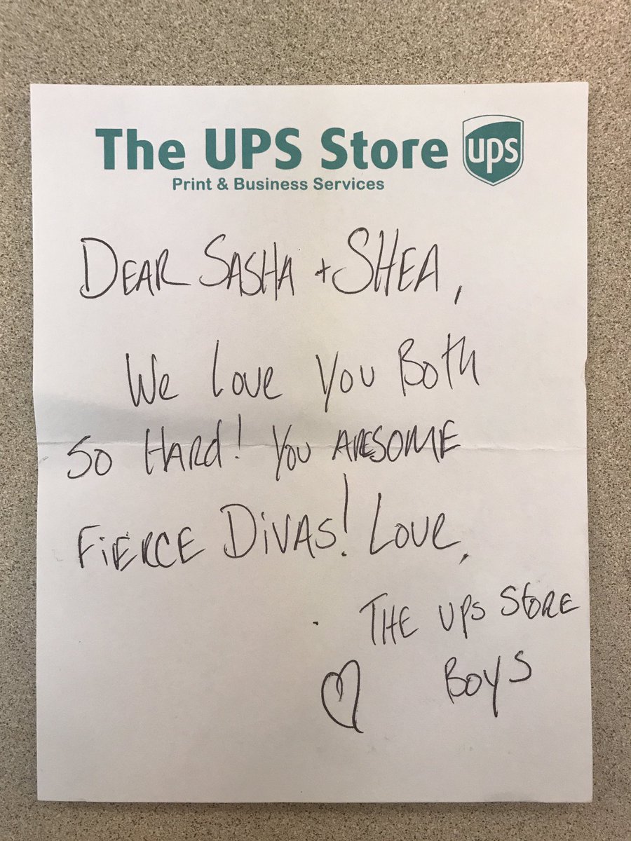 SheaCouleeFans's tweet photo. @SheaCoulee tweeted :
Shoutout to the @UPS store on Southport in Chicago! Thanks for getting us our Merch safely in Durham NC! ✨💖✨ https://t.co/HuLkr07QQv
