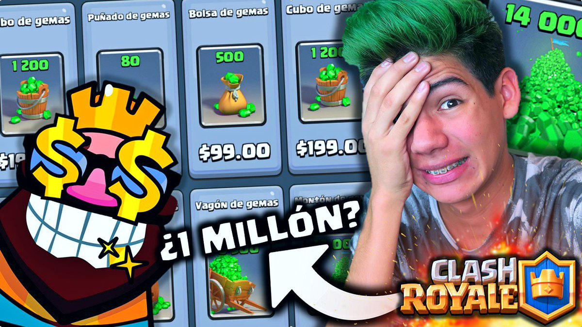 YoSoyAntrax's tweet photo. 🔥¡NUEVO VIDEO Y DIRECTO!😍
▶️https://t.co/6dosUMaU3y
¿Cuánto DINERO he GASTADO en Clash Royale? ¡1 MILLÓN de GEMAS! https://t.co/i18TA0YzGN