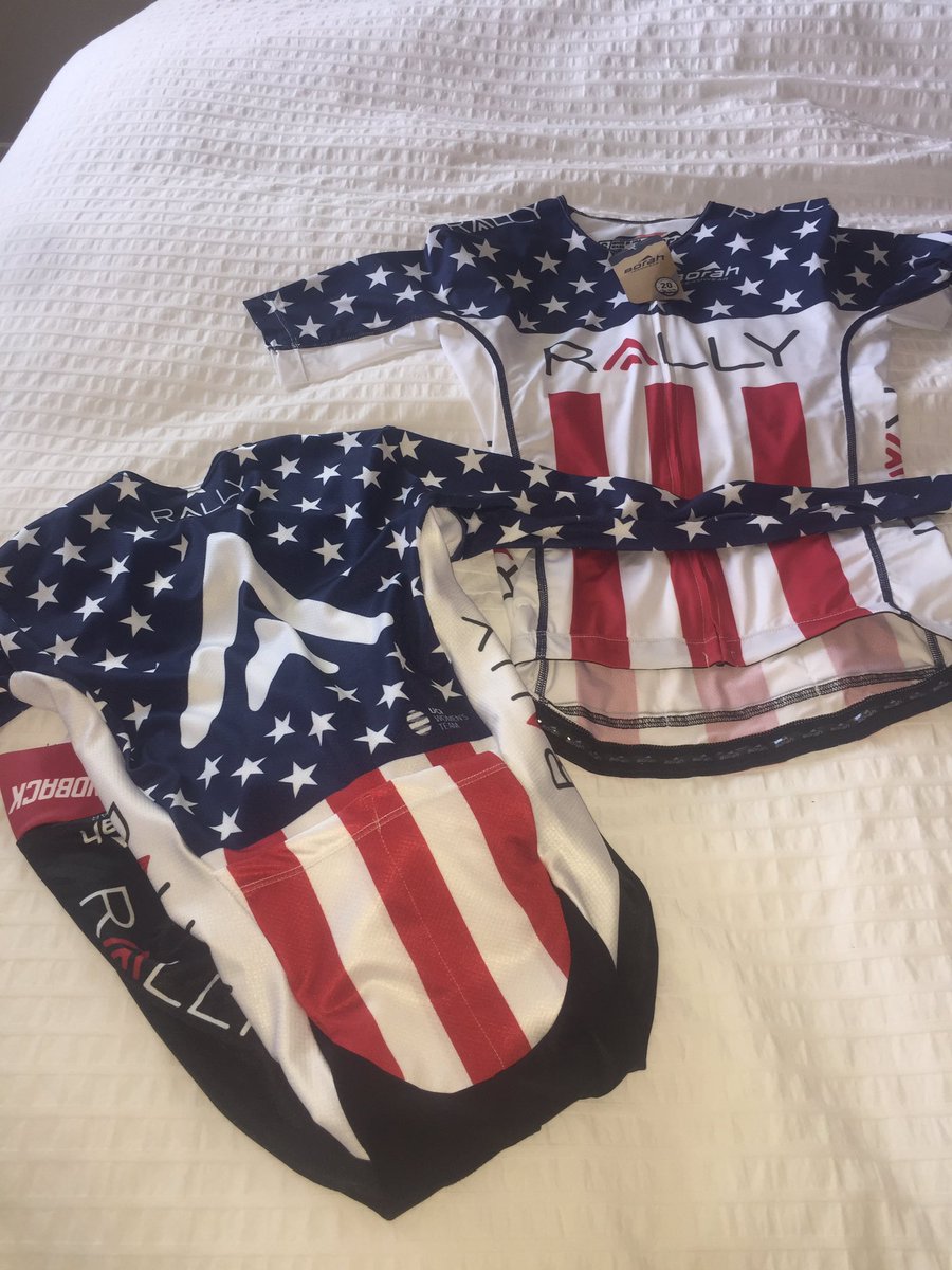 ericaallar's tweet photo. TT's are more fun when you know you've got a batch of new #NationalCritChampion kits waiting for you! Thank you @Rally_Cycling ! 🙈🇺🇸❤️ #crit https://t.co/cAXUUi7YUD