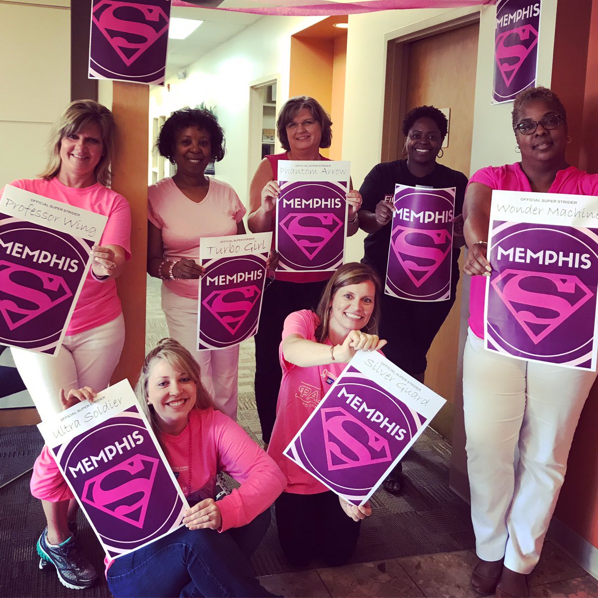 StridesMemphis's tweet photo. Our office team earned #SuperStrider status today! πππ» #ShieldsUp #SuperStrides #MemphisStrides #officekickoff #superheroes https://t.co/BAQOuw0HWt