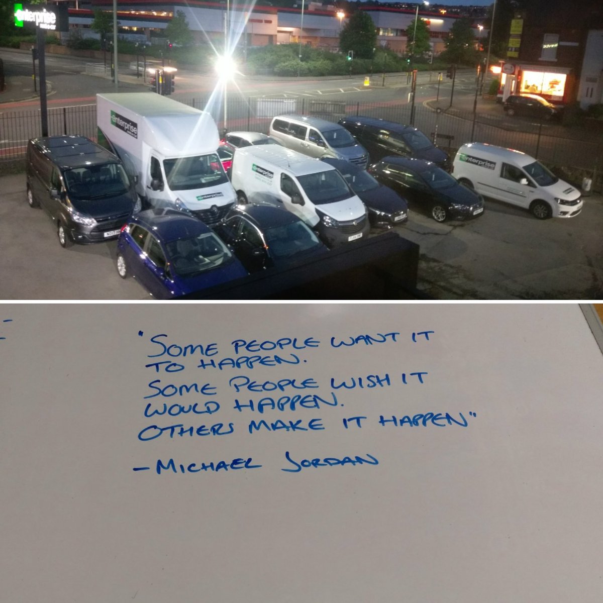 tsgarts's tweet photo. Last late shift of the week done, finished strong with 12 clean, ready to rent vehicles, and some #Motivation  from the #GOAT #MichaelJordan https://t.co/ZEnBASlhhB