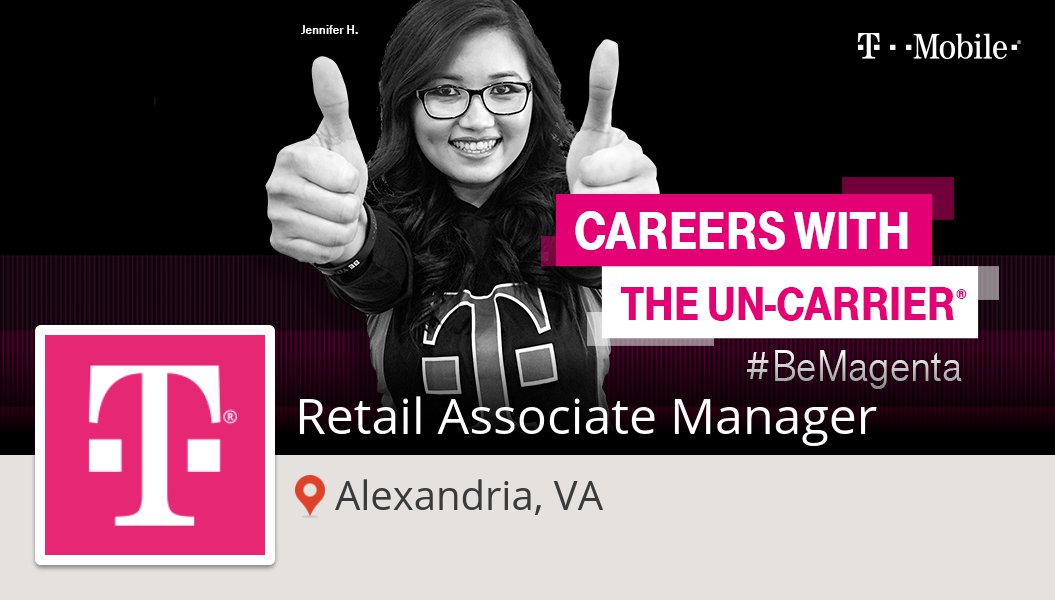 waldo143's tweet photo. #Retail #Associate Manager at #TMobileCareers in #Alexandria #job https://t.co/gfBse8K5qP #BeMagenta https://t.co/KmBdTReBUb
