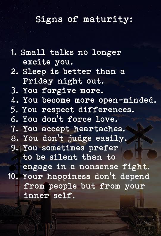 Sivasaidatla's tweet image. #SignsOfMaturity