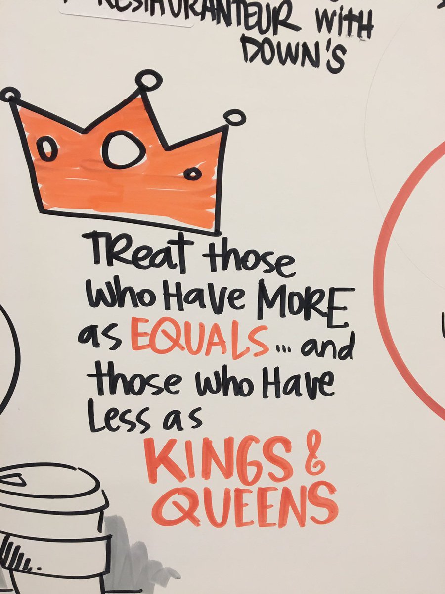drawing_change's tweet photo. Treat those who have more as equals, and those who have less as kings & queens. @lonniemayne #elelive https://t.co/VVokDzfaLt