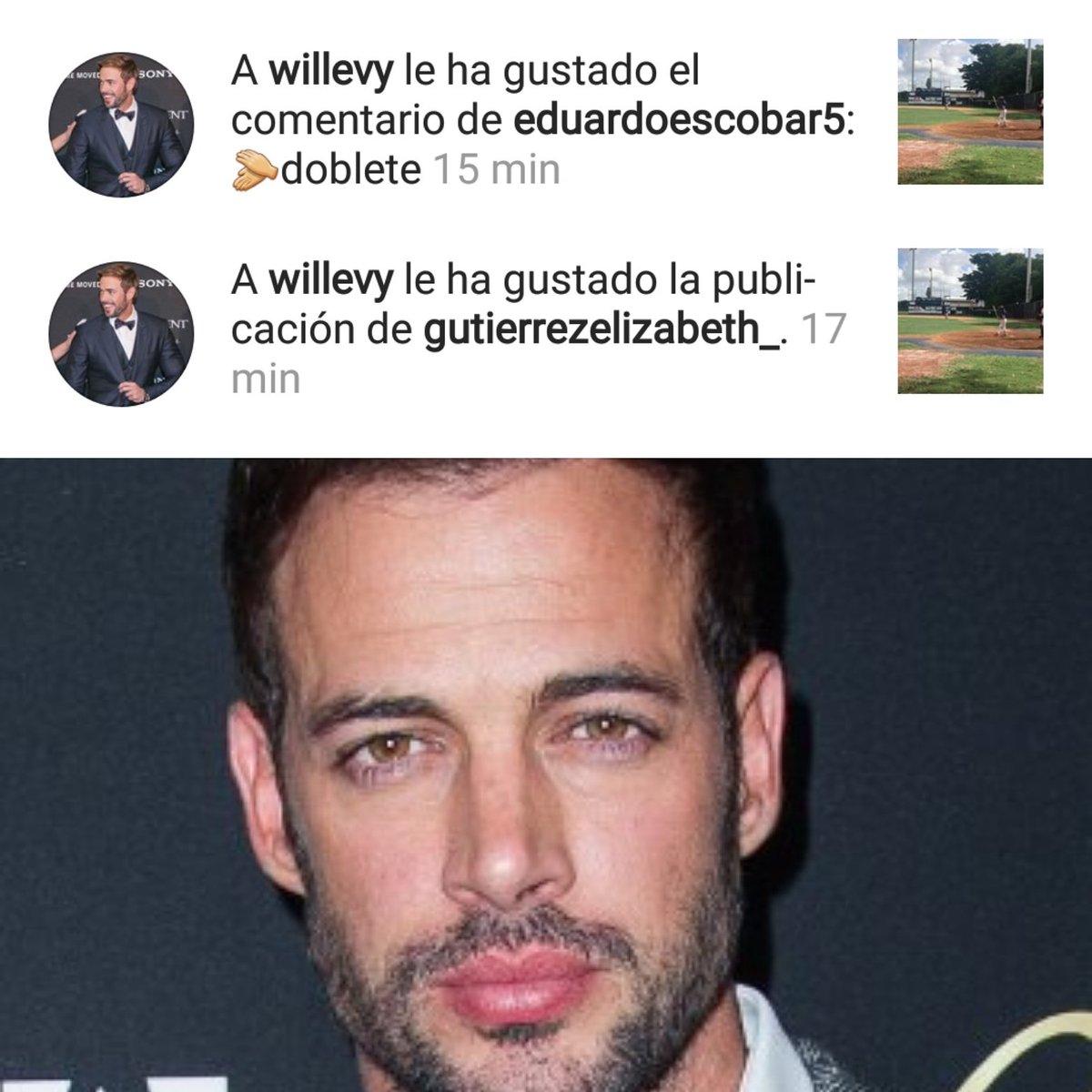 Actividades de <a href="/willylevy29/">William Levy</a>  el día de  hoy en Instagram