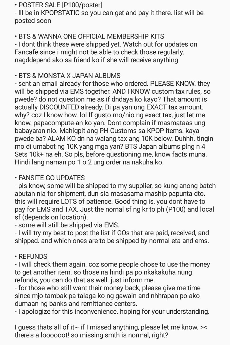 ikrave_fancafe's tweet photo. 📣 #FPHUPDATES 
Please read~ Questions na ang sagot ay andito na, won't be entertained. Okay? Thanks! https://t.co/KxnY0pfGIq