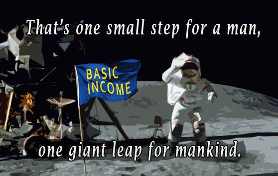 Art4BasicIncome's tweet image. On this day in 1969, it was reported #MoonLanding. In the same year the President of United States considered introducing #BasicIncome.