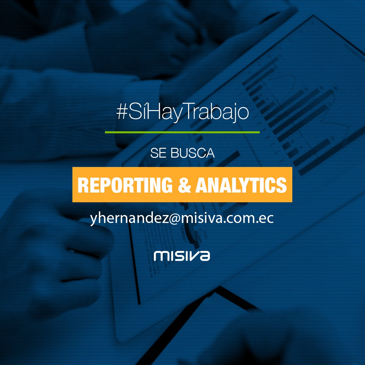 #SíHayCamello 
El #TeamMisiva busca una persona Jr. que quiera unirse al equipo para reporting de medios digitales en Quito.