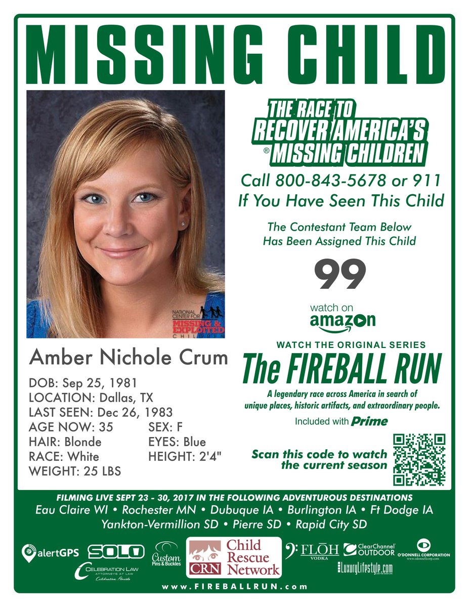 ichooseSusan's tweet photo. @GovAbbott @GregAbbott_TX - PLEASE help US in the race to recover America's Missing Children by RE-TWEETING #FireballRun #ChildRescueNtwk https://t.co/gSTEDUdMyy
