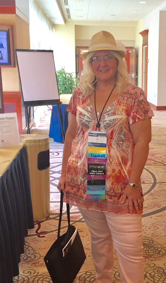joymariehunt's tweet photo. My name badge was pretty long. I am ok with it but..#wvstc17 https://t.co/CusfMYM02H