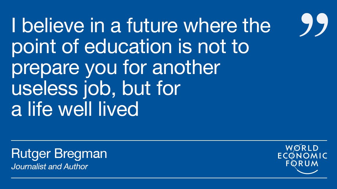 wef's tweet image. A growing number of people think their job is useless. Time to rethink the meaning of work wef.ch/2tMkUXO