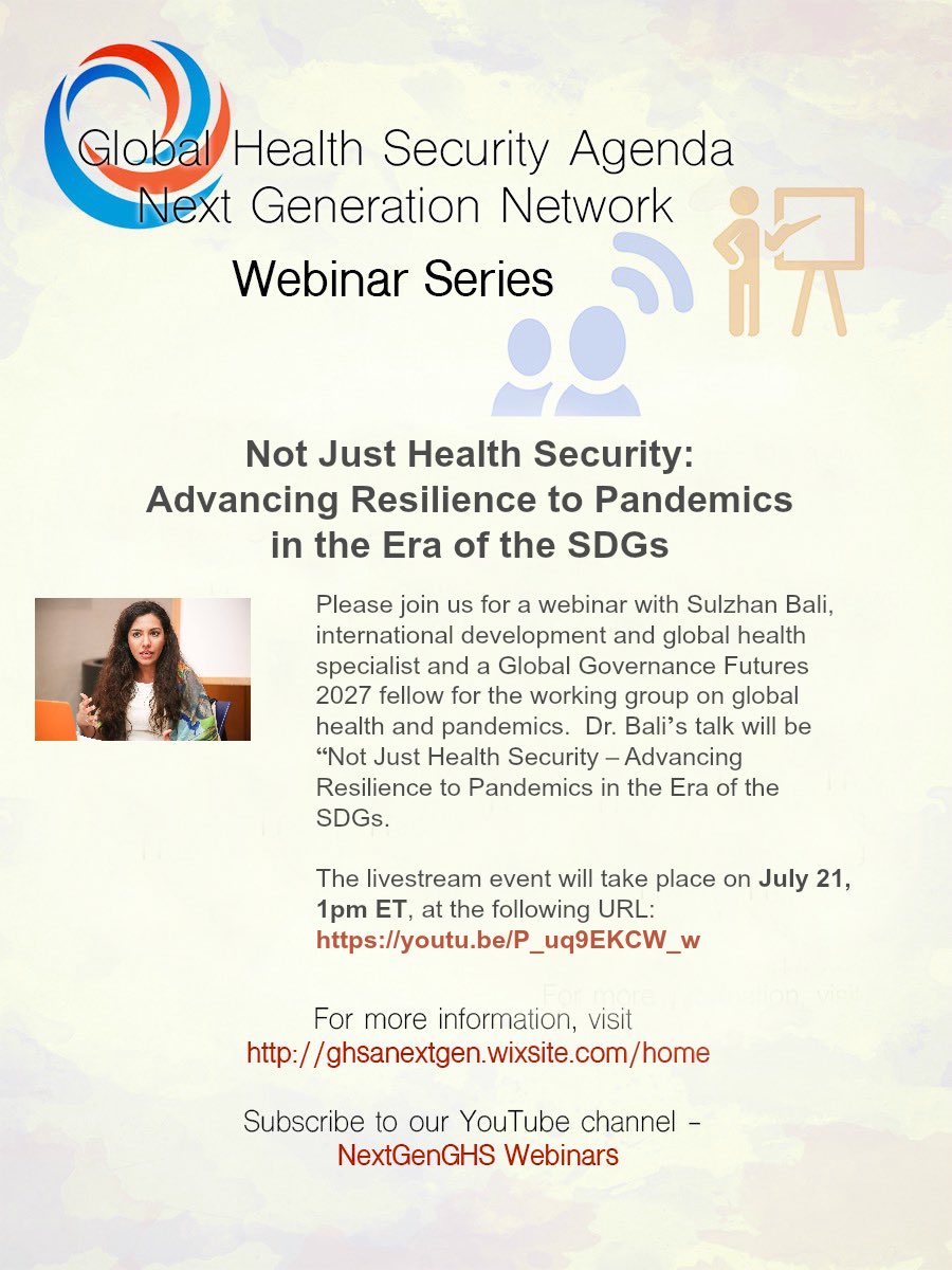 Join us tomorrow at 1p for a #webinar w/ <a href="/sulzhan/">Sulzhan Bali</a> exploring the resilience to #pandemics youtu.be/P_uq9EKCW_w