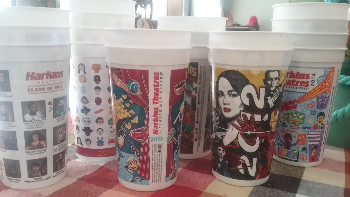 MamaAcci's tweet photo. @HarkinsTheatres 2012- 2017 loyalty cups and still going strong! https://t.co/eD96H3x39N