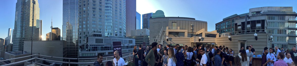 AlexG0G's tweet photo. What's not to enjoy tonight? Great #crowd #nopizza #pantones and #patio at #designxto https://t.co/rgrxjbTRpn