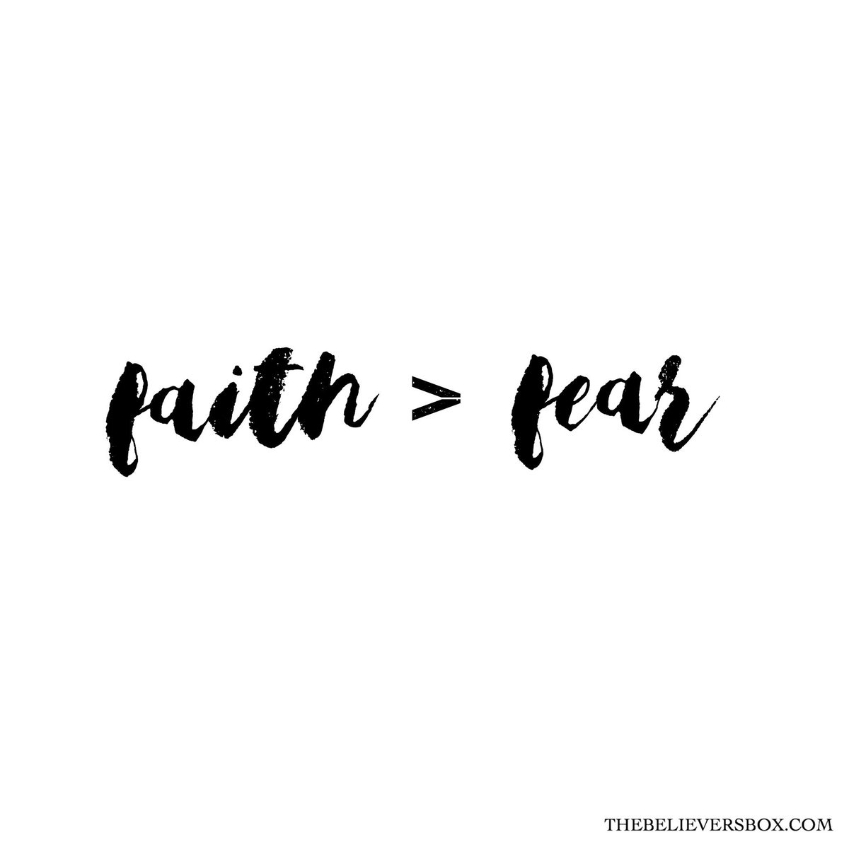 thebelieversbox's tweet photo. Let your faith be greater than your fear! #christianquotes #InspirationalQuotes #jesus #bible https://t.co/vO2WR0yqRT