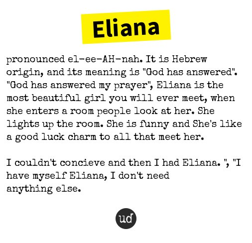 What Is Eliana