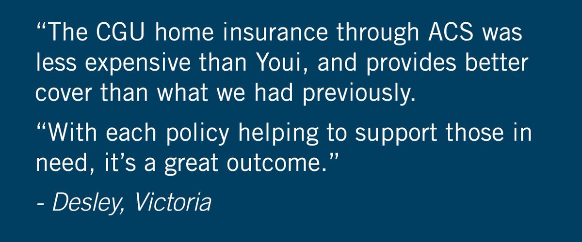 A note from one of our customers who found insurance with a difference with ACS.