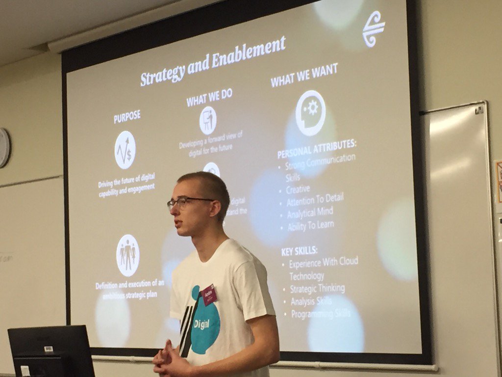 autcs's tweet photo. Andre, current @AUTuni computing student sharing his excellent internship experience @AirNZCareers https://t.co/XEDFCSnmLV