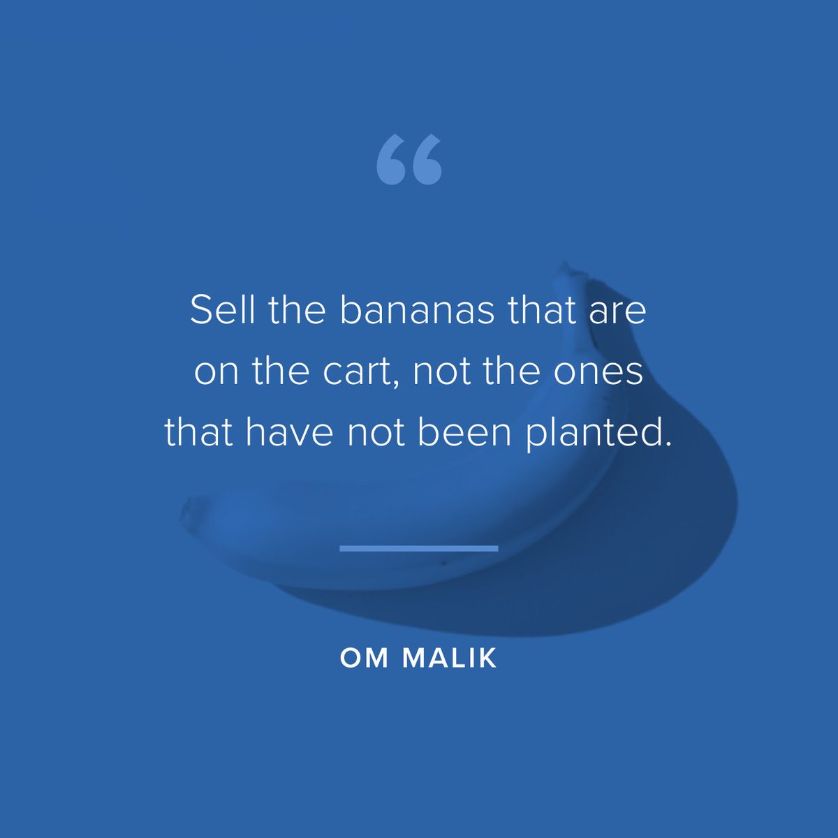 A little bit of #VC wisdom from <a href="/Om/">OM</a> Malik. #QuoteoftheDay #Entrepreneur
