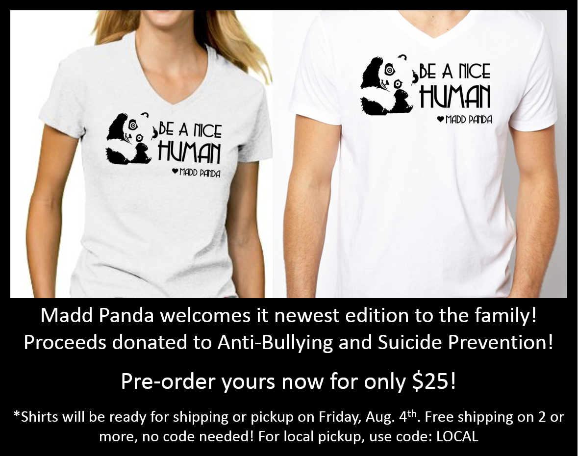 MaddPandaInc's tweet photo. New T-Shirt Coming Friday, Aug 4th! Limited quantities! Pre-order yours today, before they are gone! Only at https://t.co/YqyjcYsiek https://t.co/2Rk9Uz7jsD