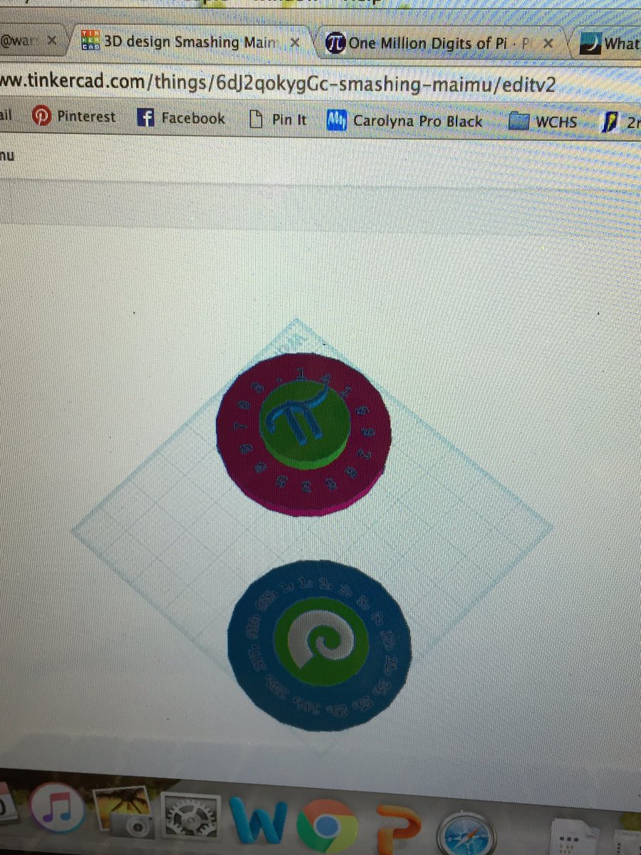 LorindaKline's tweet photo. Such a joy working on tinkercad w/ #WCSmission MSP grant participants today! This team made two! #cakeproject https://t.co/jTRoWbv9O7