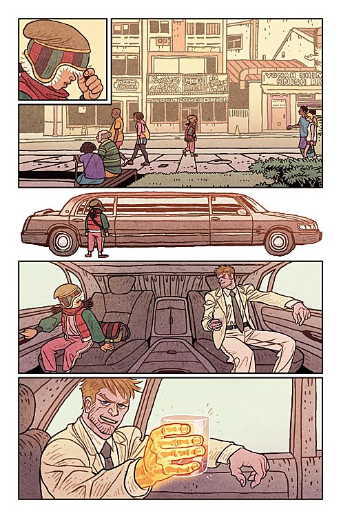 @kaareandrews @JakeGThomas Immortal Iron Fists page 2 (textless). Colors by @shellychen1991 