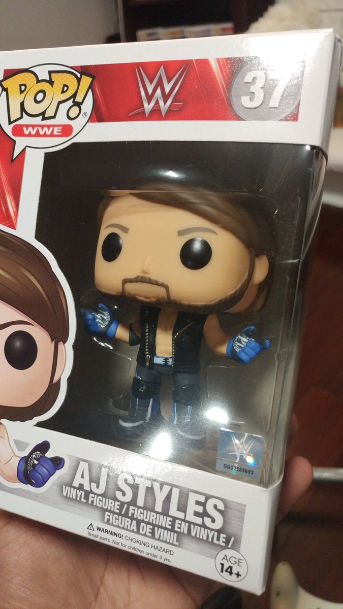 Kayfabe6ix's tweet photo. Mike's Phenomenal Funko has arrived! @AJStylesOrg #p1 #ajstyles #Funko #FunkoPOP #hardtofollow https://t.co/r4WtFwd682