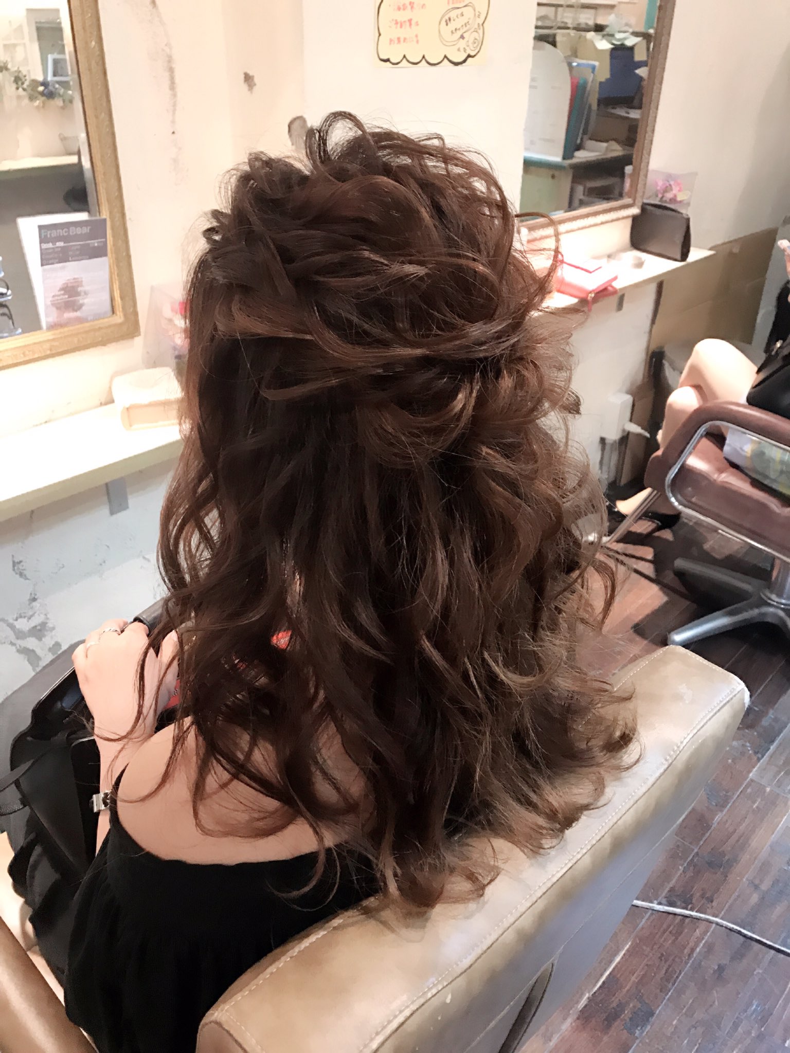 ট ইট র Ueemm お客様ヘアセット ダウンスタイル お客様ヘアセット アレンジ ヘアスタイル ヘアアレンジ 可愛くなりたい おしゃれさんと繋がりたい ゆるふわ ご予約承り中 ヘアサロン セットサロン 大阪 京橋 カメレオン うえむ Ueemm T
