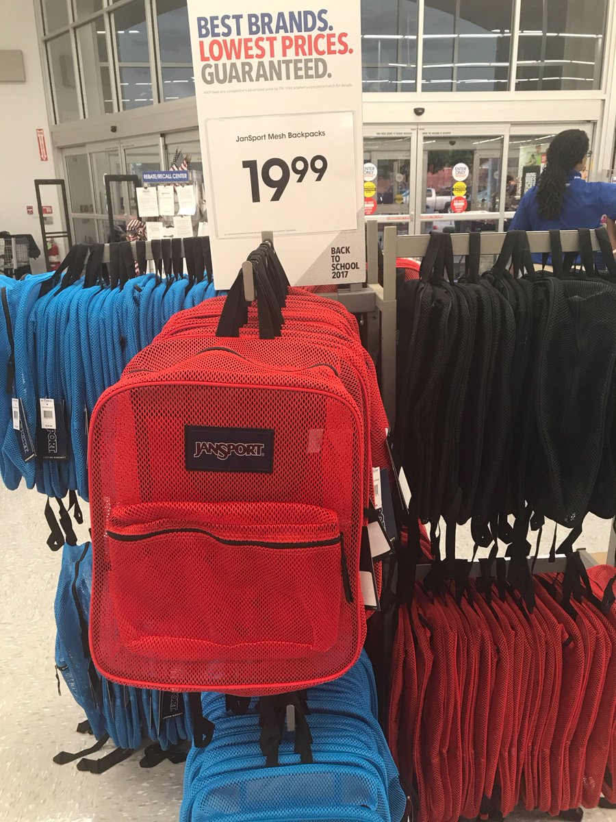 academy jansport mesh backpacks