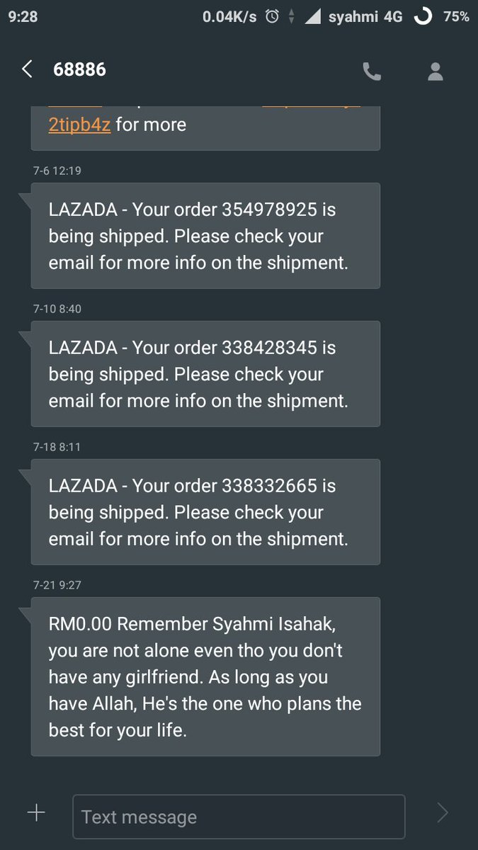 syahmiisahak007's tweet photo. pahal doh lazada bg mesej gini..cari gaduh ni.. https://t.co/TihIR4DVD6