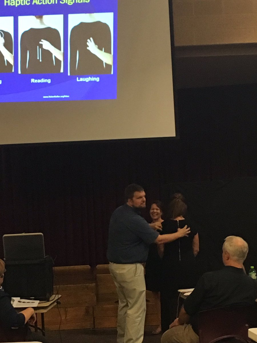 NERP_DHoH's tweet photo. Ryan Odland & Beth Jordan with the Helen Keller National Center teaching Haptic communication & touch signals. #NebraskaRegionalPrograms https://t.co/XlQwvS9aNB